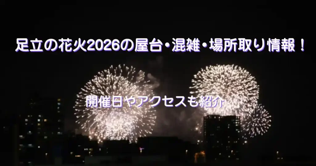 足立の花火2026 屋台•混雑•場所取り